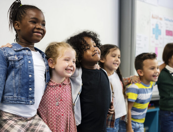 Happy kids at elementary school